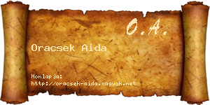 Oracsek Aida névjegykártya
